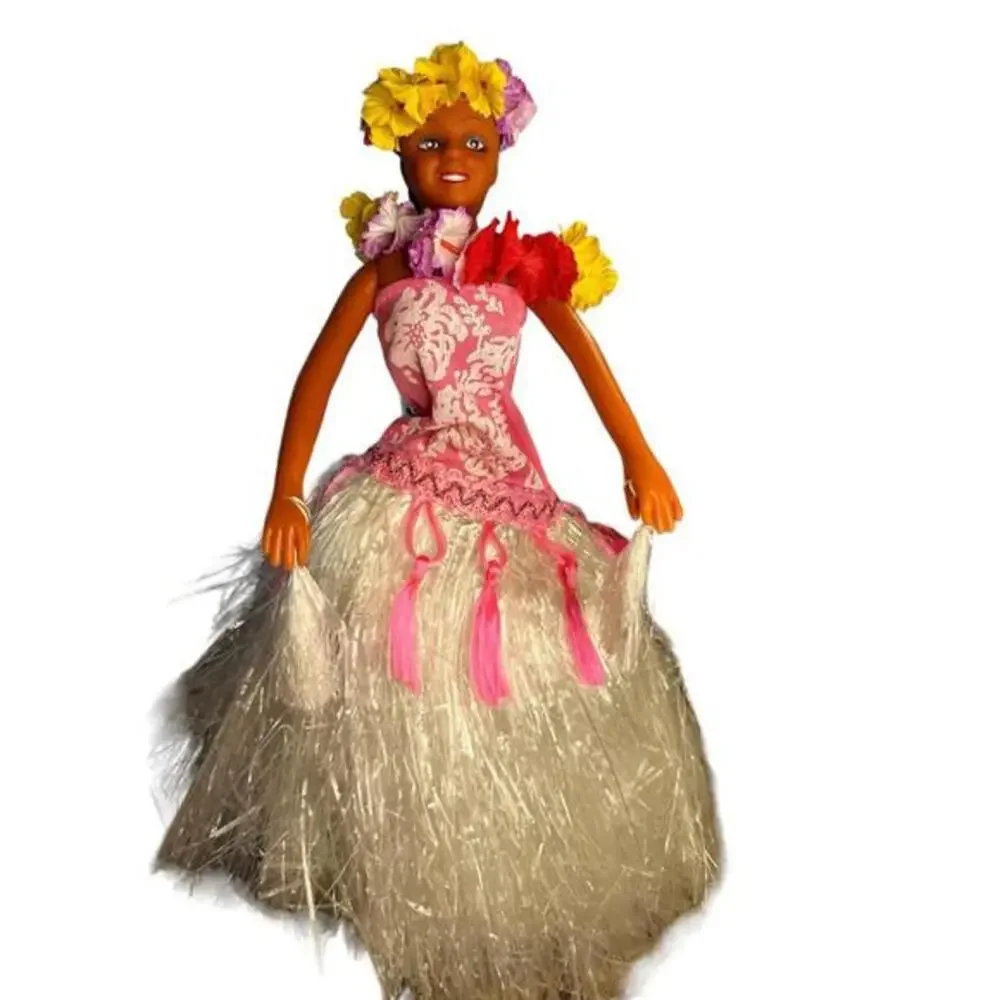 Introducing a beautiful Vintage Hula Doll in a Hawaiian theme with the title 